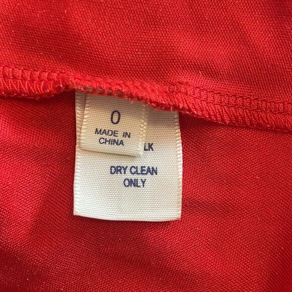 Rebecca Minkoff Silk Red Midi Dress Flowy Shoulder Sexy Vampire Slip Date Night - Picture 6 of 7